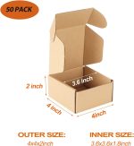 PHAREGE 7x5x2 inch Shipping Boxes 50 Pack, Brown Cardboard Gift Boxes with Lids for Wrapping Giving Women Men Presents, Small Corrugated Mailer Boxes for Packaging Mailing Small Business - Image 3